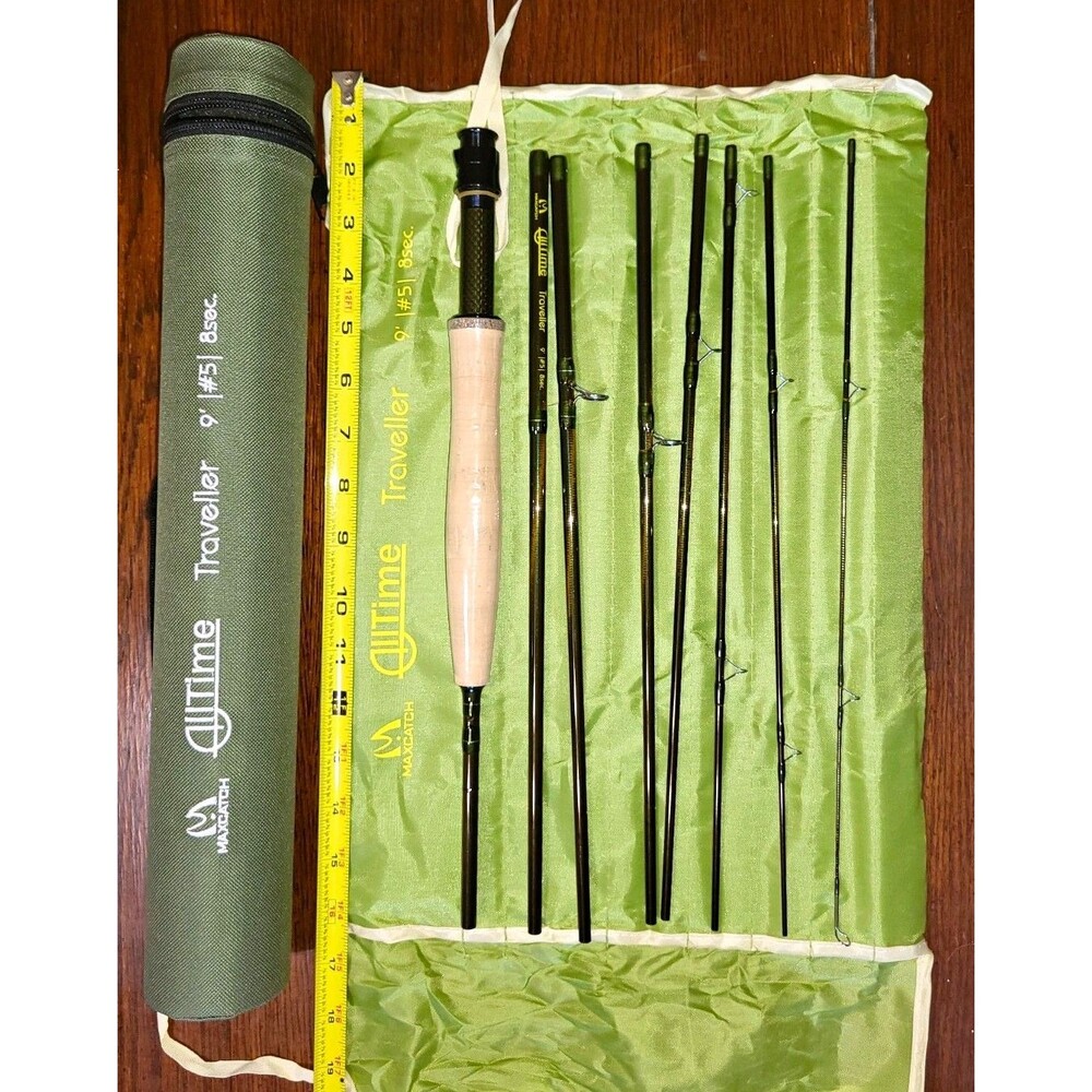 Maxcatch Alltime Traveller Travel Fly Rod 9ft 5wt 8-Piece #5 Weight Pack New